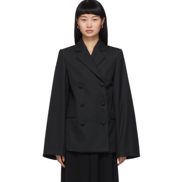 NWT Toteme Oversized Matera Cinch Black Blazer Large - Picture 1 of 11